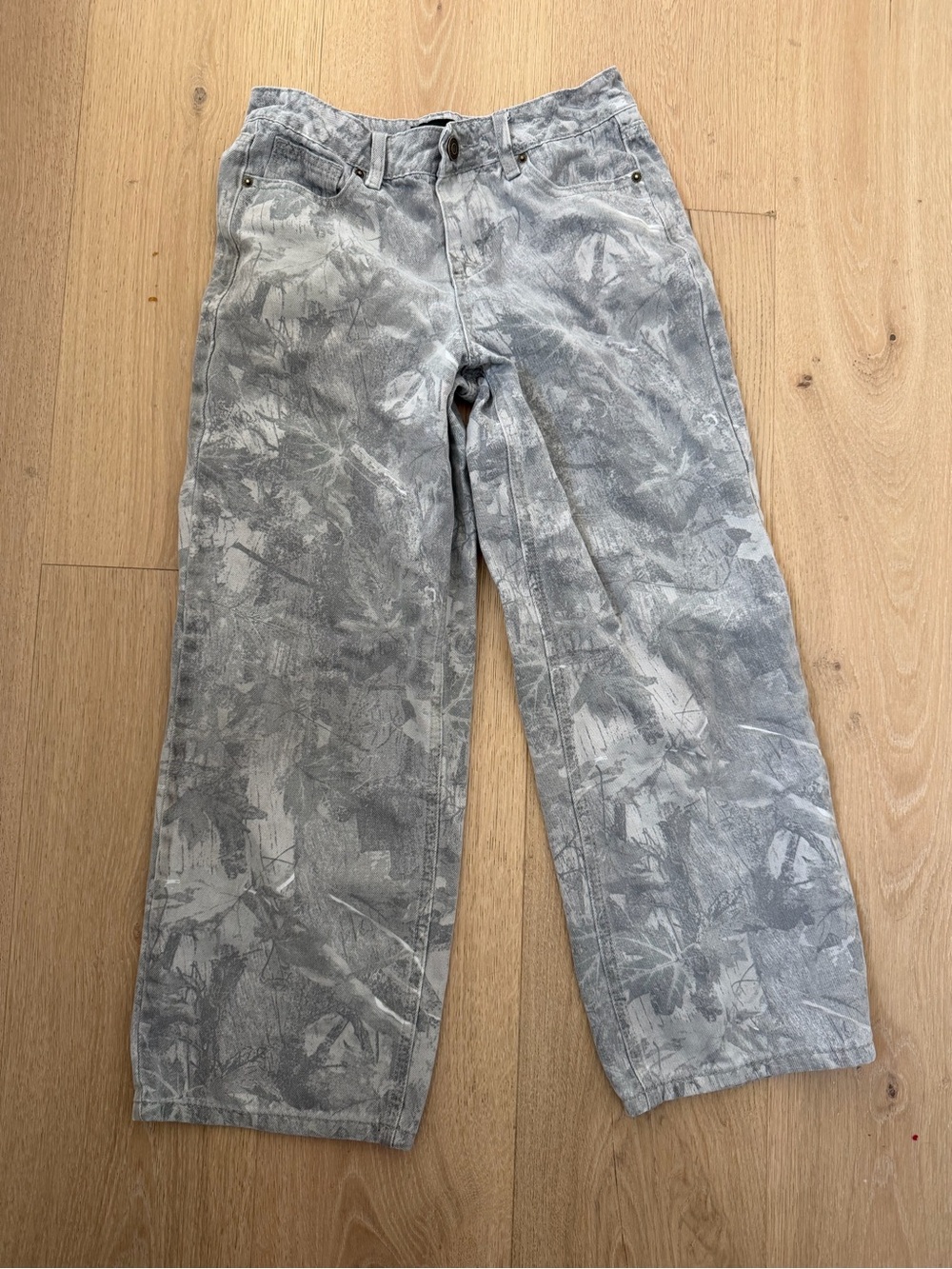 RSQ boys Gray camo Pattern baggy Jeans